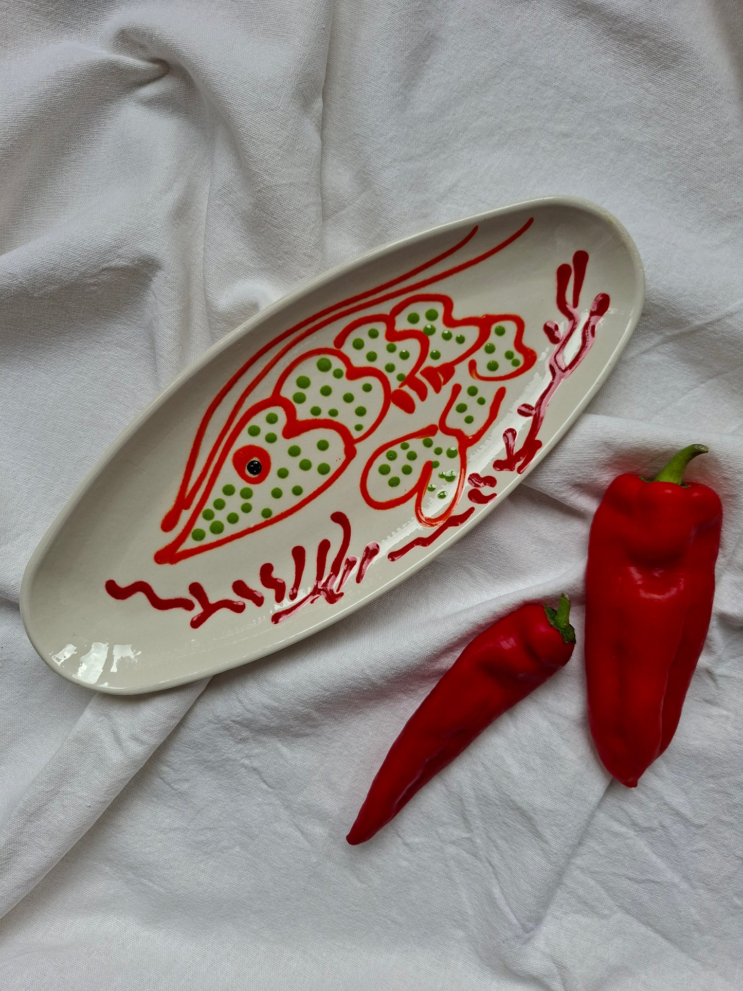 El Mar Serie | Garnaal oranje/groen